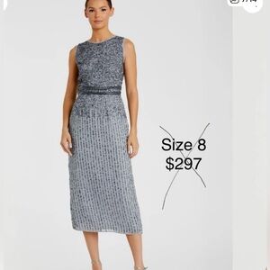 Mac Duggal Black and White Sheath Dress for Weddings lowest price guaranteed